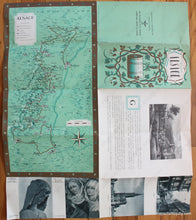 Load image into Gallery viewer, 1950 - Alsace Antique Map Genuine Printed-Color Folding