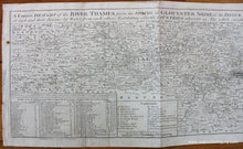 Load image into Gallery viewer, 1775 - A Correct Draught Of The River Thames Antique Map Genuine Uncolored