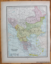 Load image into Gallery viewer, 1893 - Italy Verso: Turkey In Europe Greece Roumania Servia & Montenegro Antique Map Genuine