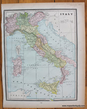 Load image into Gallery viewer, Antique-Printed-Color-Map-Europe-Italy-verso:-Turkey-in-Europe-Greece-Roumania-Servia-&-Montenegro-1893-Gaskell-Italy-1800s-19th-century-Maps-of-Antiquity