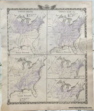 Load image into Gallery viewer, 1876 - Map Of The British Isles; Verso: United States Census Maps Antique Genuine Printed-Color