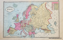 Load image into Gallery viewer, 1888 - Double-Sided Sheet With Multiple Maps: Centerfold Tunison’s Europe; Versos: England And