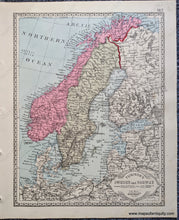 Load image into Gallery viewer, Antique-Map-Tunison's-Sweden-and-Norway;-verso:-Tunison's-Empire-of-Germany-Europe--1888-Tunison-Maps-Of-Antiquity-1800s-19th-century