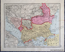 Load image into Gallery viewer, 1888 - Tunison’s Greece And Switzerland; Verso: Turkey In Europe Roumania Servia Montenegro