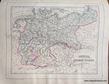 Load image into Gallery viewer, Antique-Hand-Colored-Map-Double-sided-map:-Prussia-and-the-German-States;-verso:-Map-of-the-Austrian-Empire-Italian-States-Turkey-in-Europe-and-Greece-Europe-Prussia-1884-Mitchell-Maps-Of-Antiquity-1800s-19th-century