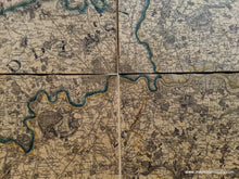 Load image into Gallery viewer, 1827 - Mogg’s New Map Of The Country Forty-Five Miles Round London Antique Genuine Hand-Colored