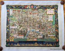 Load image into Gallery viewer, Antique-Map-Pictorial-London-Town-Southern-Railway-1938-Kerry-Lee-Baynard-Press-Maps-of-Antiquity