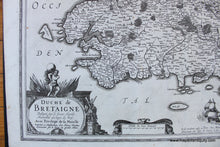 Load image into Gallery viewer, 1630 - Brittany France Duche De Bretaigne Antique Map Genuine