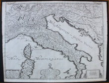 Load image into Gallery viewer, Antique-Uncolored-Map-Carte-de-l'Italie-et-des-Pais-circonvoisins-nouvellement-Europe-Italy-1637-Tavernier-Maps-Of-Antiquity-1800s-19th-century