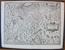 Load image into Gallery viewer, 1636 - Geneva Grenoble Area Sabaudia Ducatus La Savoie Antique Map Genuine