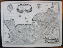 Load image into Gallery viewer, 1640 - Normandy France Normandia Ducatus Antique Map Genuine