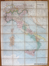 Load image into Gallery viewer, Genuine-Antique-Map-Italie-Europe-Italy-1891-Eugène-Andriveau-Goujon-Maps-Of-Antiquity-1800s-19th-century