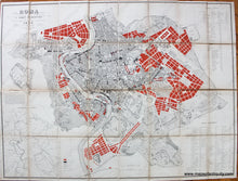 Load image into Gallery viewer, 1873 - Rome Italy Roma E Suoi Dintorni Or Pianta Di Antique Map Genuine