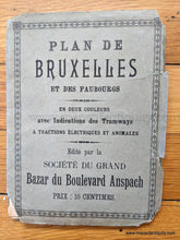 Load image into Gallery viewer, 1897 - Brussels Belgium Plan De Bruxelles Antique Map Genuine