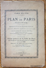 Load image into Gallery viewer, Genuine-Antique-Map-Plan-de-Paris---Paris-en-1710-Europe-France-1908-A.-Taride-Maps-Of-Antiquity-1800s-19th-century