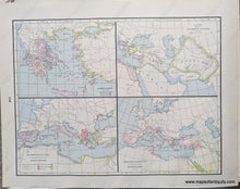 Load image into Gallery viewer, 1892 - Maps Of Europe During The Roman Empire Antique Chart Genuine Printed-Color Comparative