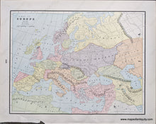Load image into Gallery viewer, 1892 - Europe Showing The General Direction Of Barbarian Inroads On Fall Roman Empire; Verso: Map