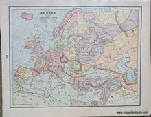 Load image into Gallery viewer, Genuine-Antique-Printed-Color-Comparative-Chart-Map-of-Europe-A.D.-1200;-verso:-Map-of-Europe-A.D.-1400-Europe--1892-Home-Library-&-Supply-Association-Maps-Of-Antiquity-1800s-19th-century