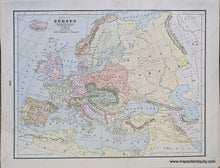 Load image into Gallery viewer, Genuine-Antique-Printed-Color-Comparative-Chart-Map-of-Europe-from-the-Thirty-Years-War-to-the-French-Revolution;-verso:-Map-of-Europe-during-the-Reformation-Europe--1892-Home-Library-&-Supply-Association-Maps-Of-Antiquity-1800s-19th-century