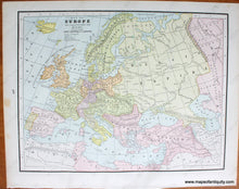 Load image into Gallery viewer, Genuine-Antique-Printed-Color-Comparative-Chart-Map-of-Europe-in-Napoleon's-Time;-verso:-Map-of-Europe-after-Treaty-of-Vienna-Europe--1892-Home-Library-&-Supply-Association-Maps-Of-Antiquity-1800s-19th-century