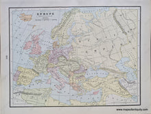 Load image into Gallery viewer, 1892 - Map Of Europe Since Treaty Berlin; Verso: The Anglo-Saxon And Celtic Kingdoms In British