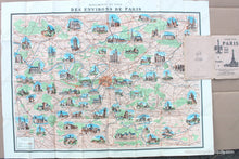 Load image into Gallery viewer, 1925 - Nouveau Paris Monumental; Verso: Monuments Et Vues Des Environs De Paris. Antique Map