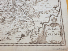Load image into Gallery viewer, Genuine-Antique-Map-France---Le-Pais-de-Valois-1630s-Mercator/Hondius/Janssonius-Maps-Of-Antiquity