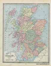 Load image into Gallery viewer, Antique-Printed-Color-Map-Scotland-verso-Ireland--Europe-Scotland-Ireland-1883-Cram-Maps-Of-Antiquity