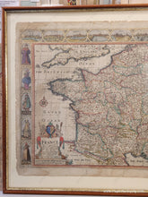 Load image into Gallery viewer, Genuine-Antique-Map-Framed-France-revised-and-augmented-the-attires-of-the-French-and-situations-of-their-chieftest-cityes-observed-by-John-Speede-1676-Speed-Maps-Of-Antiquity