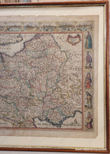 Load image into Gallery viewer, Genuine-Antique-Map-Framed-France-revised-and-augmented-the-attires-of-the-French-and-situations-of-their-chieftest-cityes-observed-by-John-Speede-1676-Speed-Maps-Of-Antiquity