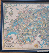 Load image into Gallery viewer, Genuine-Antique-Framed-Map-Carte-Gastronomique-de-la-Suisse-Gastronomic-Map-of-Switzerland-1939-Office-National-Suisse-du-Tourisme-a-Zurich-Maps-Of-Antiquity