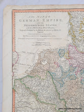 Load image into Gallery viewer, Genuine-Antique-Map-A-New-Map-of-the-German-Empire-and-the-Neighbouring-States-with-their-Principal-Post-Roads…-1788-William-Faden-Maps-Of-Antiquity
