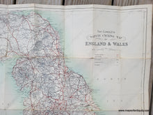 Load image into Gallery viewer, 1905 - The Complete ’Safety’ Cycling Map Of England & Wales Antique Genuine Folding