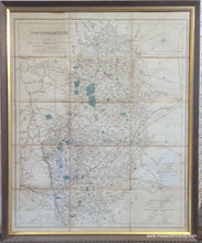 Load image into Gallery viewer, 1846 - Nottinghamshire (England) Antique Map Genuine