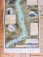 Load image into Gallery viewer, Vibrant original colors in tones of green, blue, orange and brown. Genuine-Antique-Folding-Map-Panorama-of-the-Rhine-with-text-inserted-1900-Hoursch-Bechstedt-Maps-Of-Antiquity