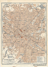 Load image into Gallery viewer, 1927 - Birmingham England - Genuine Antique Map