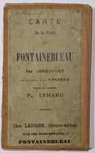 Load image into Gallery viewer, 1880 - Souvenir De Fontainebleau France Foret Antique Map Genuine Hand-Colored Folding