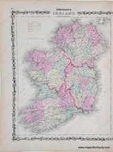 Load image into Gallery viewer, Antique-Hand-Colored-Map-Ireland---1860-Johnson-Maps-Of-Antiquity