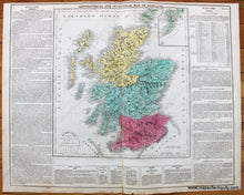Load image into Gallery viewer, Antique-Hand-Colored-Map-Geographical-and-Statistical-Map-of-Scotland.-No.-33.--Europe-Scotland-1821-Lavoisne-Maps-Of-Antiquity