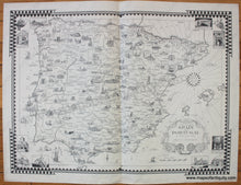Load image into Gallery viewer, Antique-Black-and-White-Pictorial-Map-A-Pictorial-Map-of-Spain-and-Portugal-by-Ernest-Dudley-Chase-Europe-Spain-and-Portugal-1935-Ernest-Dudley-Chase-Maps-Of-Antiquity