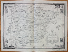 Load image into Gallery viewer, Antique-Black-and-White-Pictorial-Map-A-Pictorial-Map-of-Spain-and-Portugal-by-Ernest-Dudley-Chase-Europe-Spain-and-Portugal-1935-Ernest-Dudley-Chase-Maps-Of-Antiquity