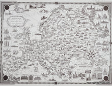Load image into Gallery viewer, 1938 - Europe, A Pictorial Map by Ernest Dudley Chase - Antique Pictorial Map