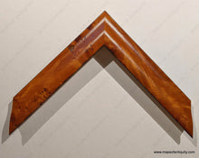 Load image into Gallery viewer, Custom-Conservation-Framing-Honey-Wood-Burl-Round-Frame-for-Small-Pieces-11-x-14-to-16-x-18-inches-Framing-Wood-Burl-0-Custom-Maps-Of-Antiquity