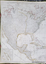 Load image into Gallery viewer, Left side of Large handsome map of North America covering from the Windward Islands in the Caribbean to Baha California and Newfoundland to the top of South America. Genuine-Antique-New-Map-North-America-with-West-India-Islands-Pownall-1783-Sayer-Bennett-Maps-Of-Antiquity