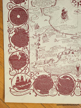 Load image into Gallery viewer, Genuine Antique Vintage Pictorial Map of Cape Cod in cranberry red published in 1948-Claretta Pope Higgins-Maps-Of-Antiquity