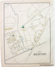 Load image into Gallery viewer, 1889 - Part of Medford ; verso: Map of Stoneham, Melrose, Medford, Malden, Everett, Somerville, and Cambridge ; Part of Medford - Antique Map