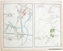 Load image into Gallery viewer, 1889 - Lincoln/Concord Jct. (MA) - Antique Map