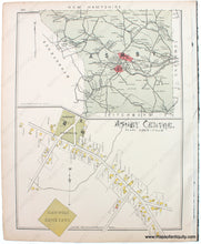 Load image into Gallery viewer, 1889 - West Townsend; Versos Village Of Dunstable And Tyngsborough; Ashby Centre (Ma) Antique Map