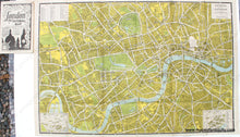 Load image into Gallery viewer, 1945 - Pictorial Map Of London Antique Genuine Printed-Color Folding