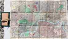 Load image into Gallery viewer, Antique-Folding-City-Map-Tape-Indicator-Map-of-London-and-Visitors-Guide**********-Towns-and-Cities-London-1883-C.-Smith-and-Son-Maps-Of-Antiquity